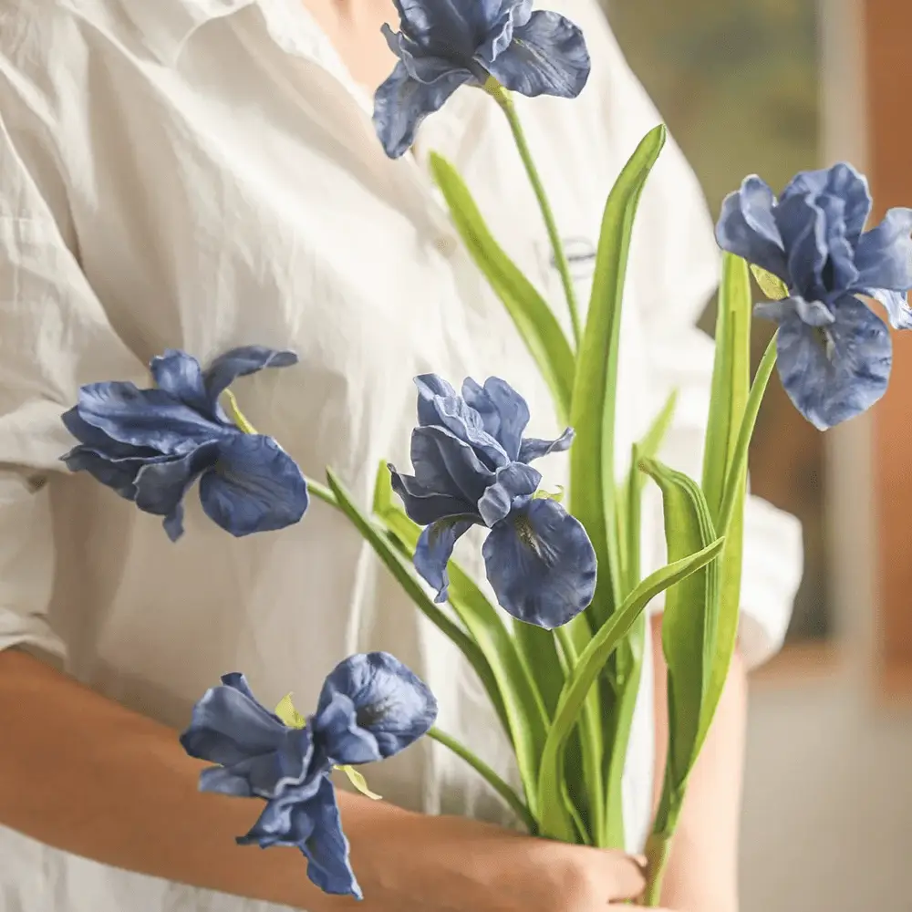 Silk Iris Flower 22" Tall by RusticReach