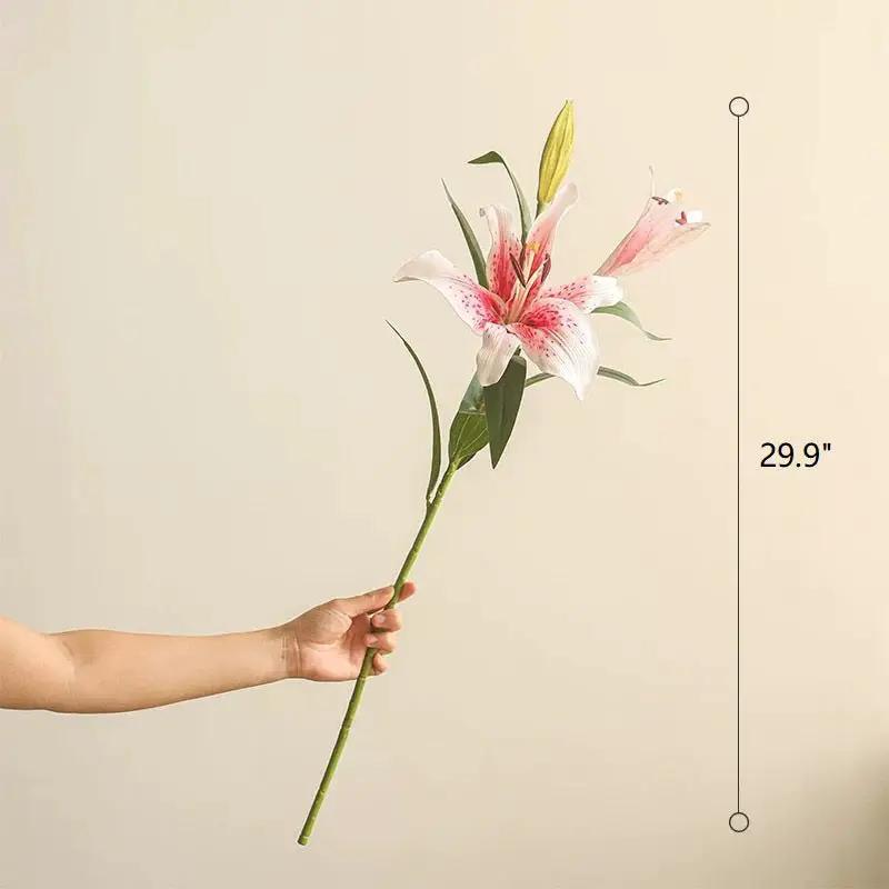 Artificial Real Touch Lily Stem 30" Tall by RusticReach