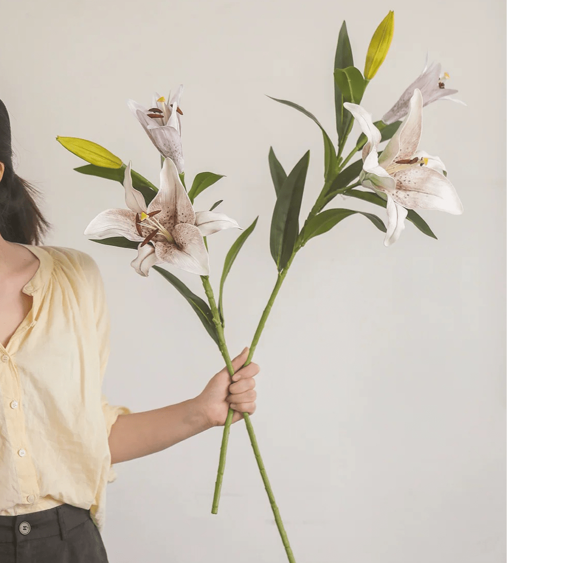 Artificial Real Touch Lily Stem 30" Tall by RusticReach
