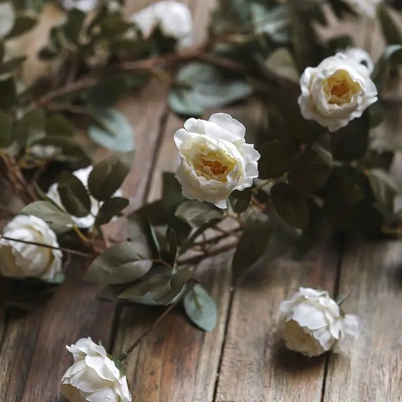 Artificial Small Peony Flower Vine 65" Long by RusticReach