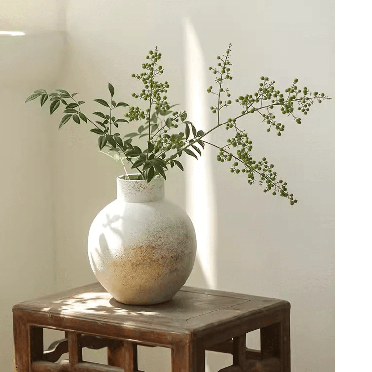 Watertight Coarse Round-Body Ceramic Vase by RusticReach