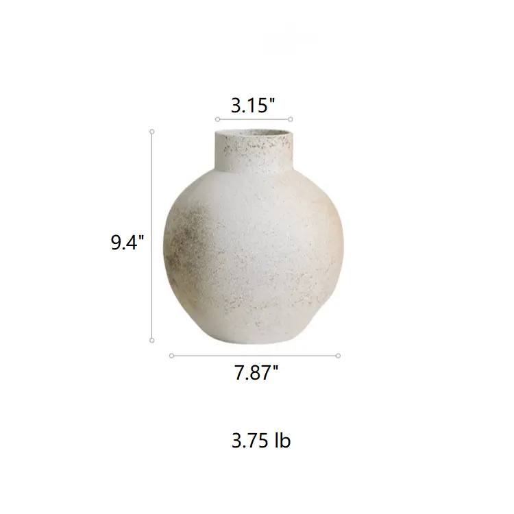 Watertight Coarse Round-Body Ceramic Vase by RusticReach