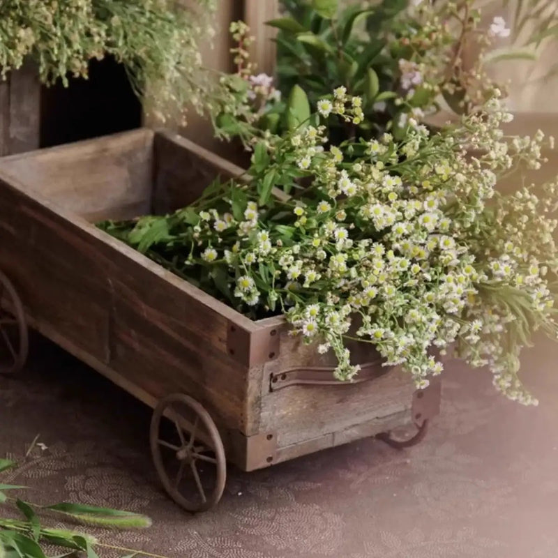 Wooden Wagon Planter Garden Flower Box by RusticReach