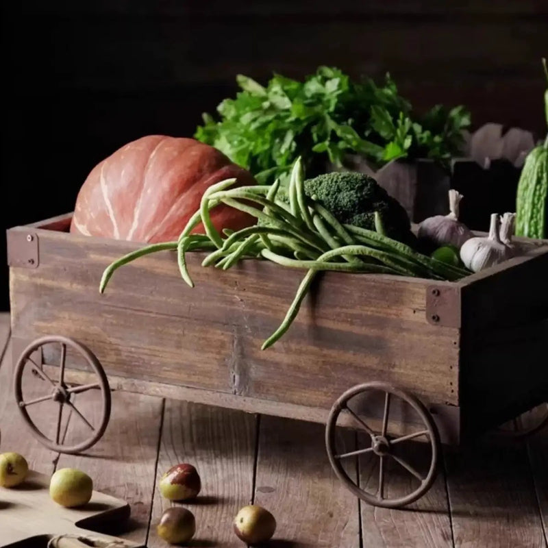 Wooden Wagon Planter Garden Flower Box by RusticReach