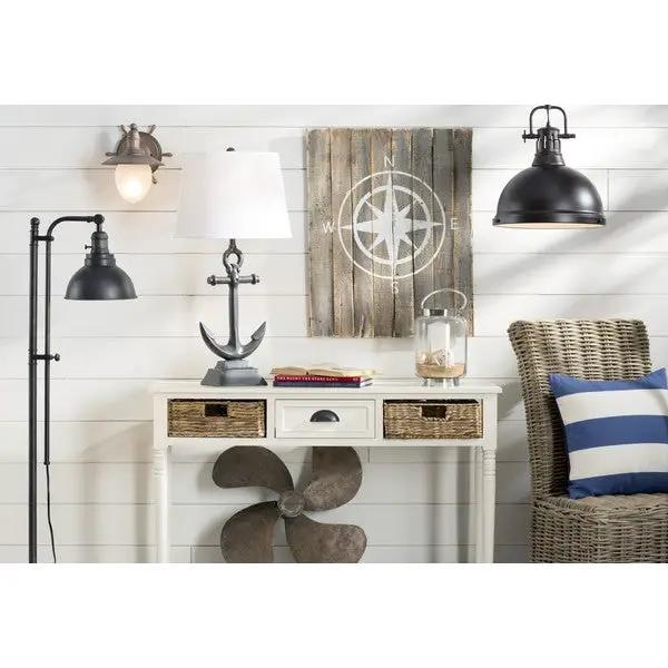 65-inch Tall Floor Lamp Task Light in Distressed Metal Finish by HomePacific