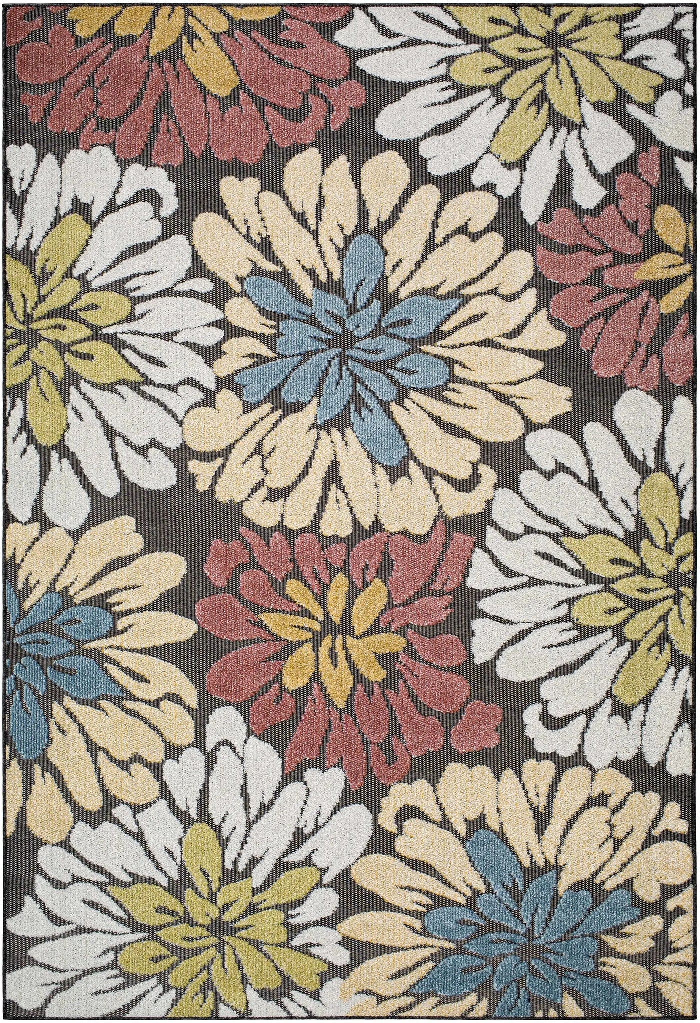 Minga Charcoal Outdoor Area Rug - Clearance by Boutique Rugs