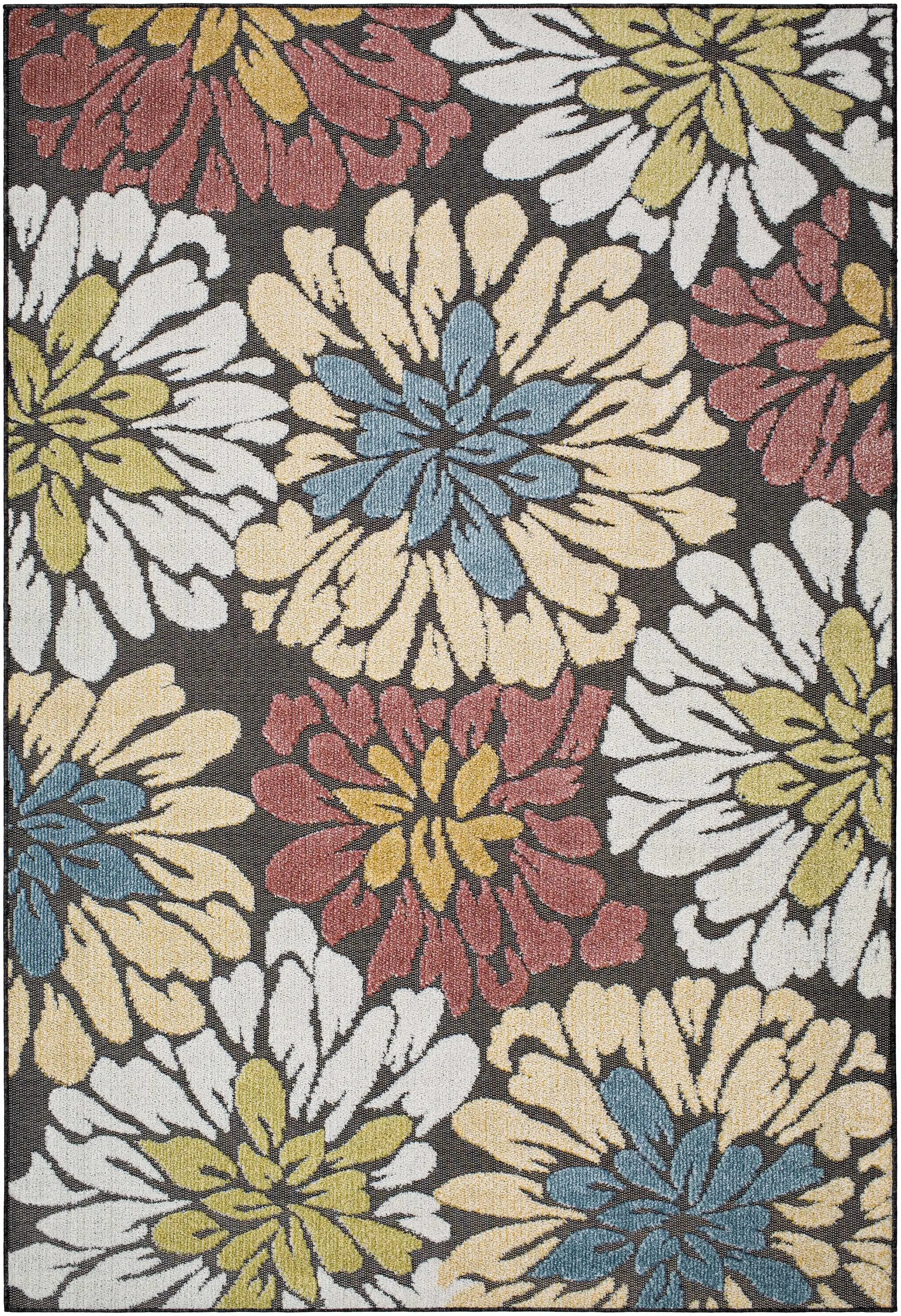 Minga Charcoal Outdoor Area Rug - Clearance by Boutique Rugs