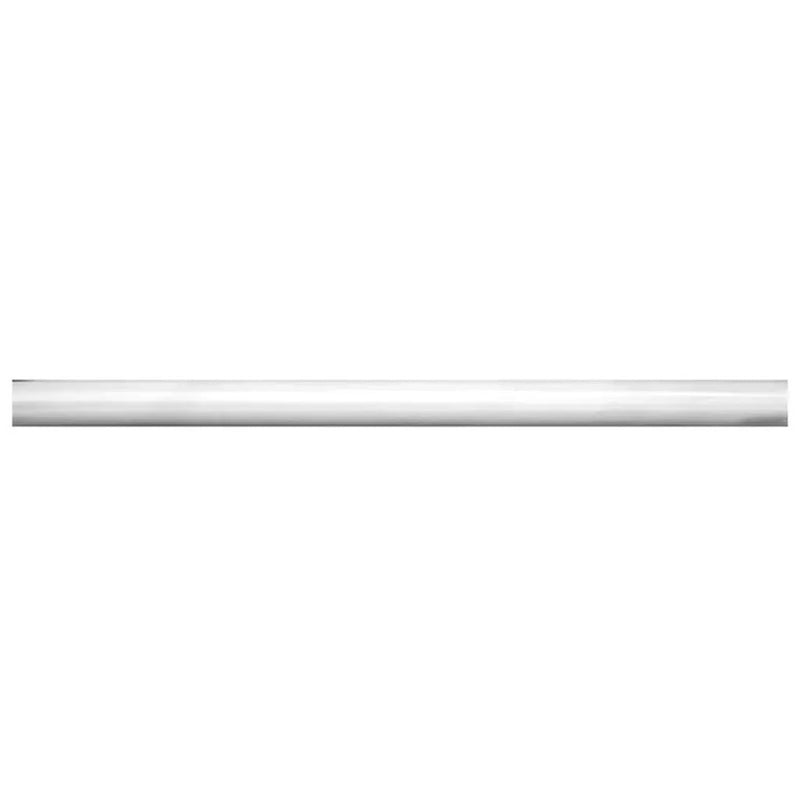 White 0.5x12 Polished Thassos Pencil Marble Tile Trim (10 pack, 0.5 sq ft/case) by Apollo Tile