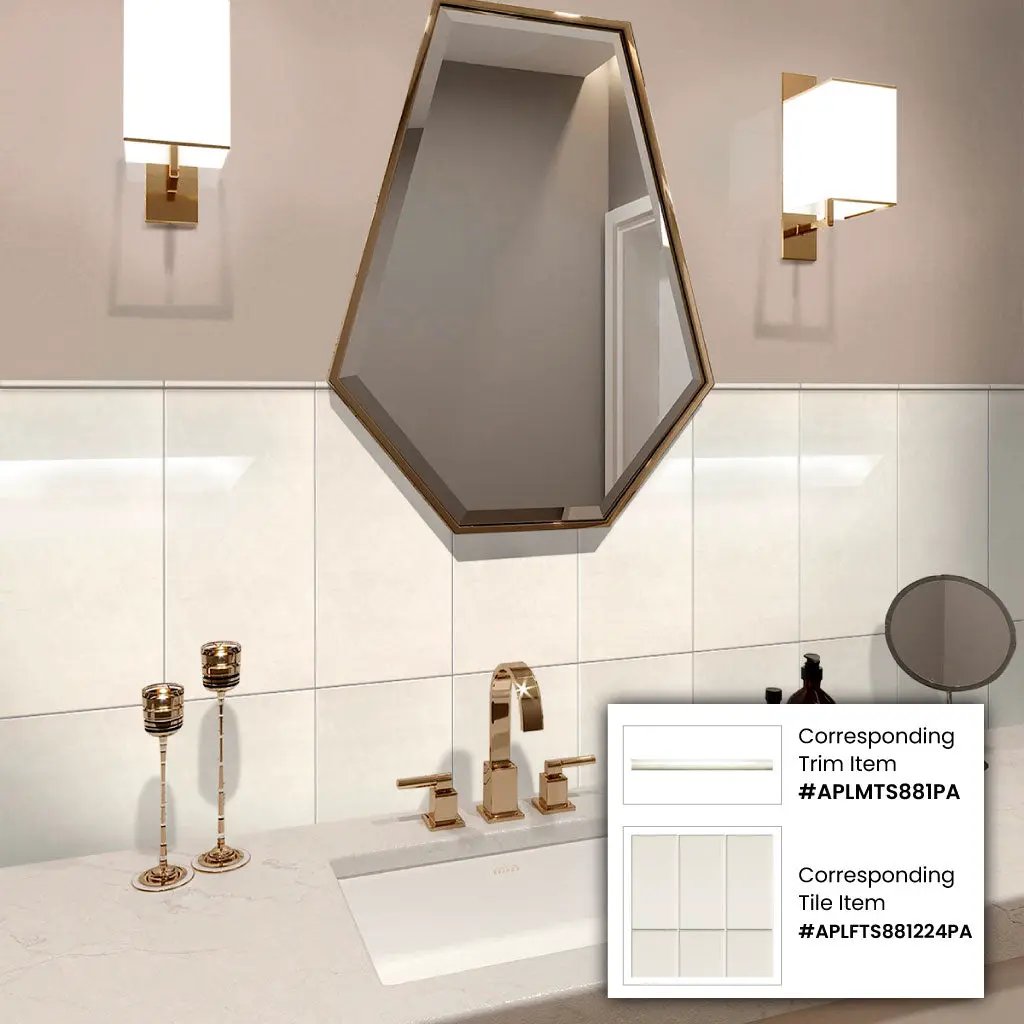 White 12x24 Polished Field Thassos Marble Tile (5 pack, 10 sq ft/case) by Apollo Tile