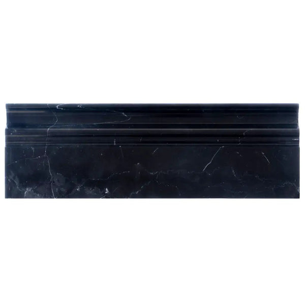 Eastern Black 4x12 Baseboard Polished Marble Tile Trim (10 pack, 3.33 sq ft/case)