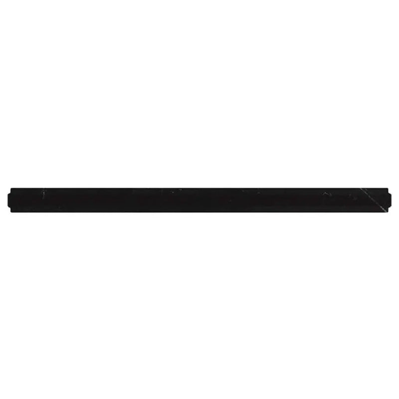 Eastern Black 0.8x12 Honed Pencil Marble Tile Trim (10 pack, 0.667 sq ft/case) by Apollo Tile