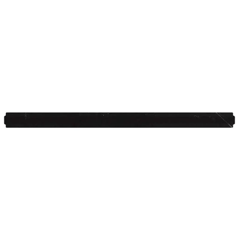 Eastern Black 0.8x12 Polished Pencil Marble Tile Trim (10 pack, 0.667 sq ft/case) by Apollo Tile