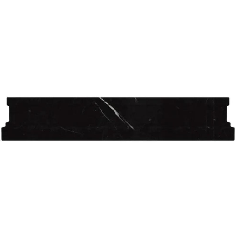 Eastern Black 2x12 Polished Chair Rail Marble Tile Trim (10 pack, 1.667 sq ft/case) by Apollo Tile