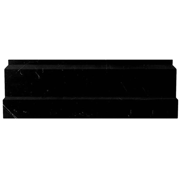 Eastern Black 4x12 Polished Baseboard Marble Tile Trim (10 pack, 3.33 sq ft/case)