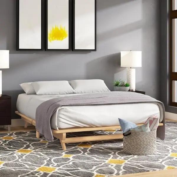 Farmhouse Queen Size Solid Wood Platform Bed Made in USA by HomePacific