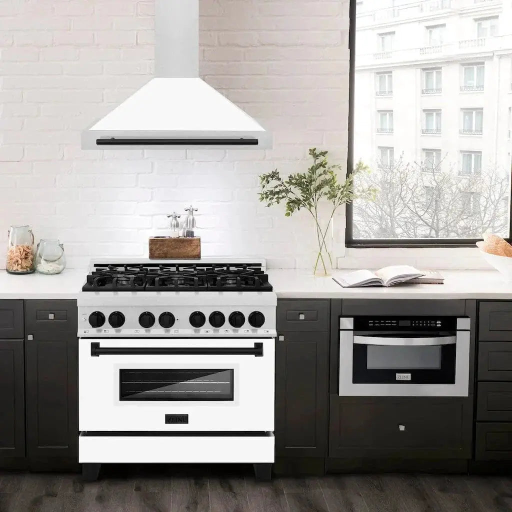 ZLINE 48" Autograph Stainless Wall Range Hood KB4SNZ-WM48-MB by Farmhouse Kitchen and Bath