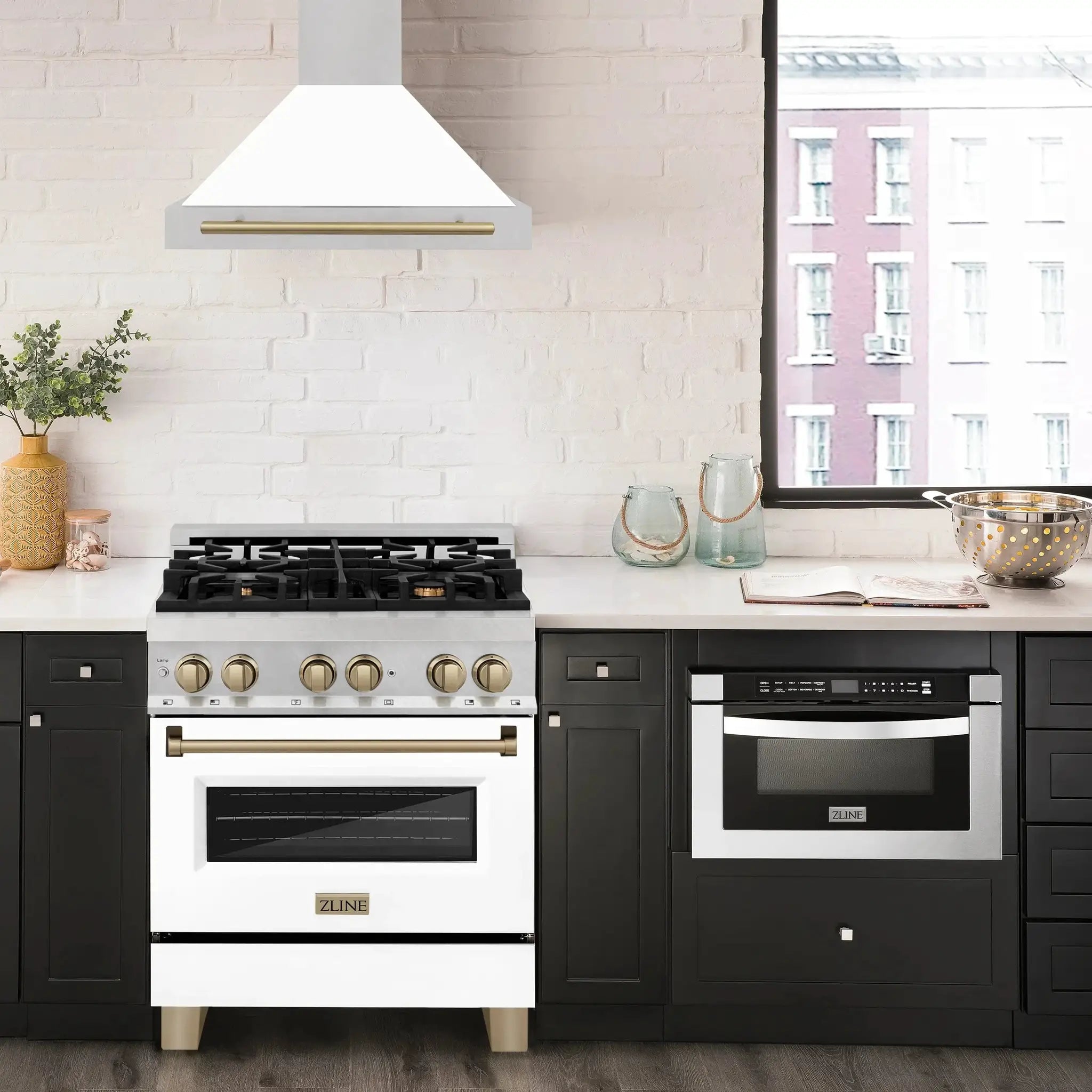 ZLINE 30" Autograph Stainless Wall Range Hood KB4SNZ-WM30-CB by Farmhouse Kitchen and Bath