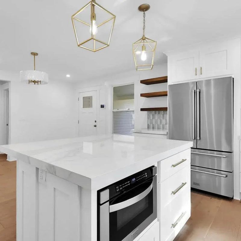 ZLINE Kitchen Package Refrigerator, Range , Range Hood , Microwave, Dishwasher 5KPR-RARH30-MWDWV by Farmhouse Kitchen and Bath