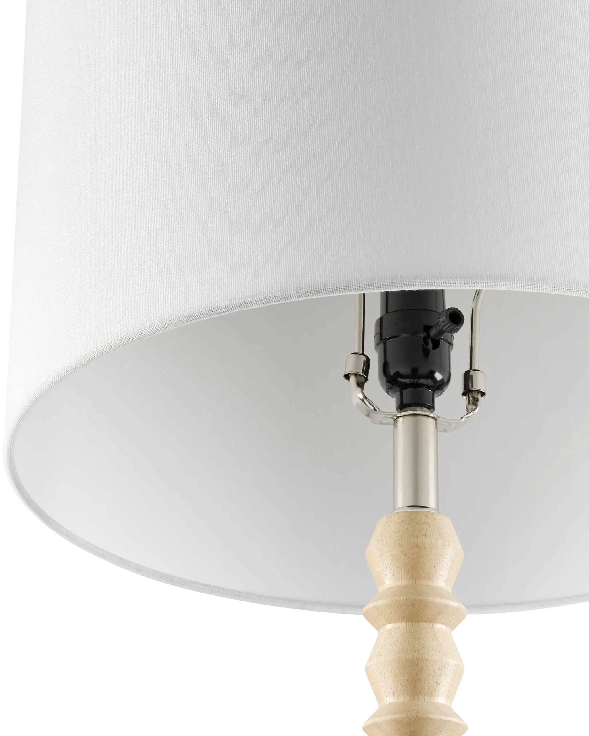 Motozintla Cream Wood Floor Lamp by Boutique Rugs