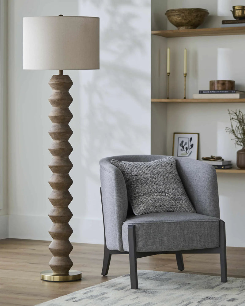 Matozinhos Dark Brown Floor Lamp by Boutique Rugs