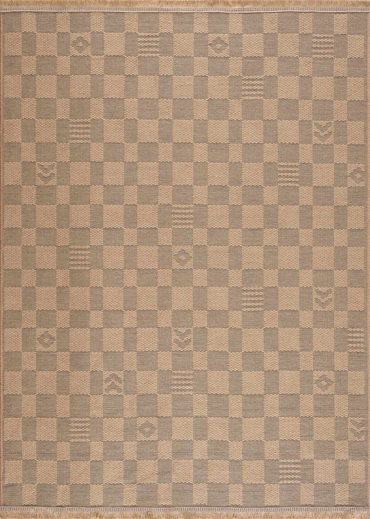 Nairi Checkered Washable Jute Rug by Boutique Rugs