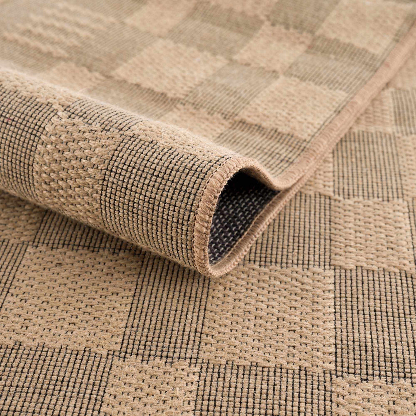 Nairi Checkered Washable Jute Rug by Hauteloom