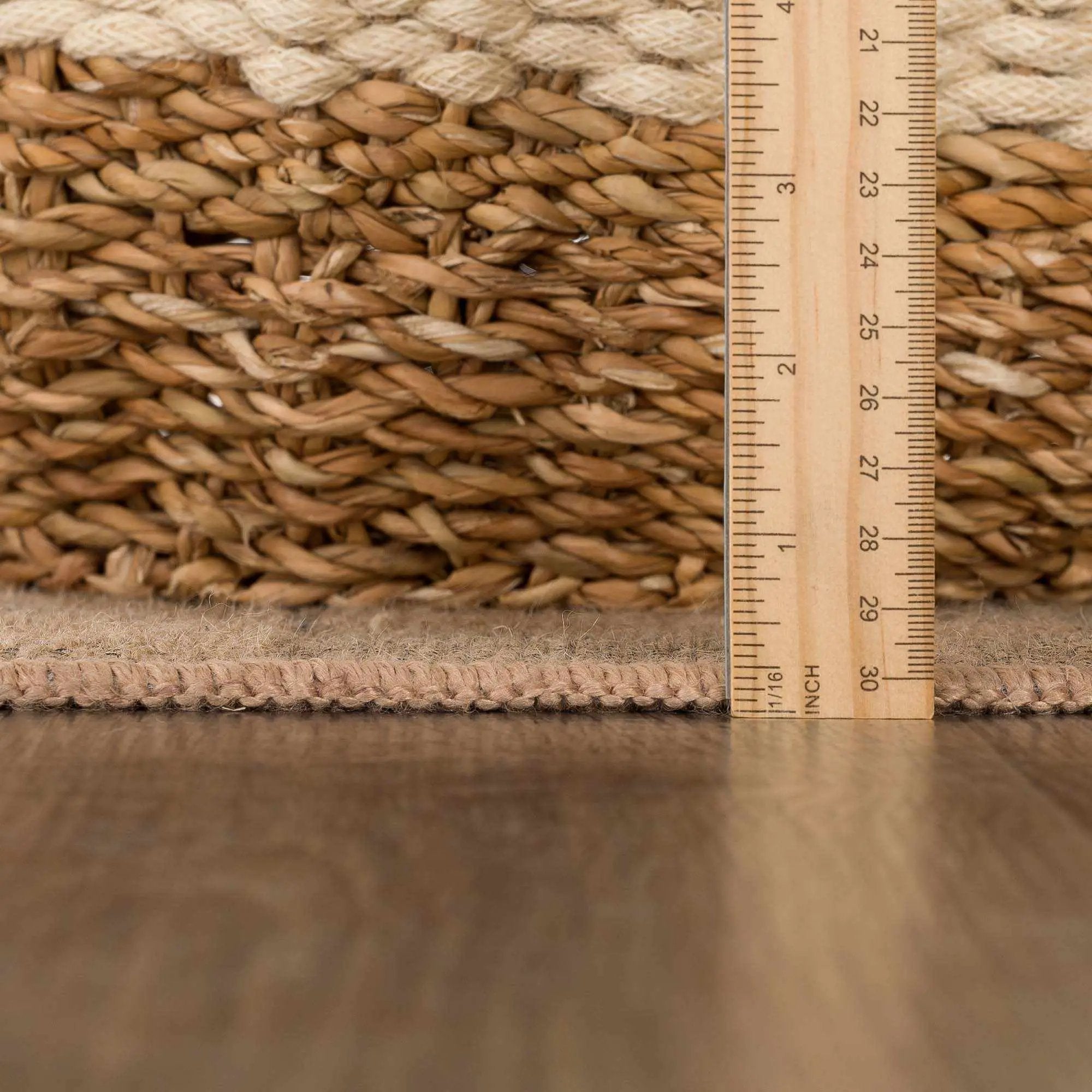 Nairi Checkered Washable Jute Rug by Boutique Rugs