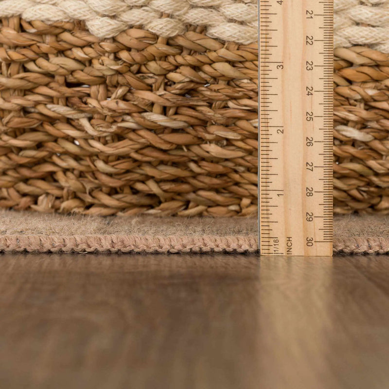 Nairi Checkered Washable Jute Rug by Boutique Rugs