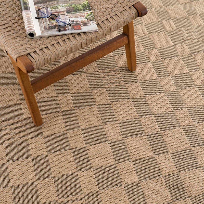 Nairi Checkered Washable Jute Rug by Hauteloom