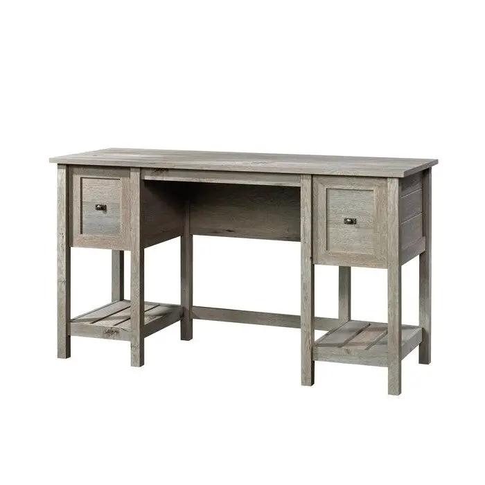 FarmHouse Light Oak 2 Drawer Storage Office Writing Desk - Made In USA by HomePacific