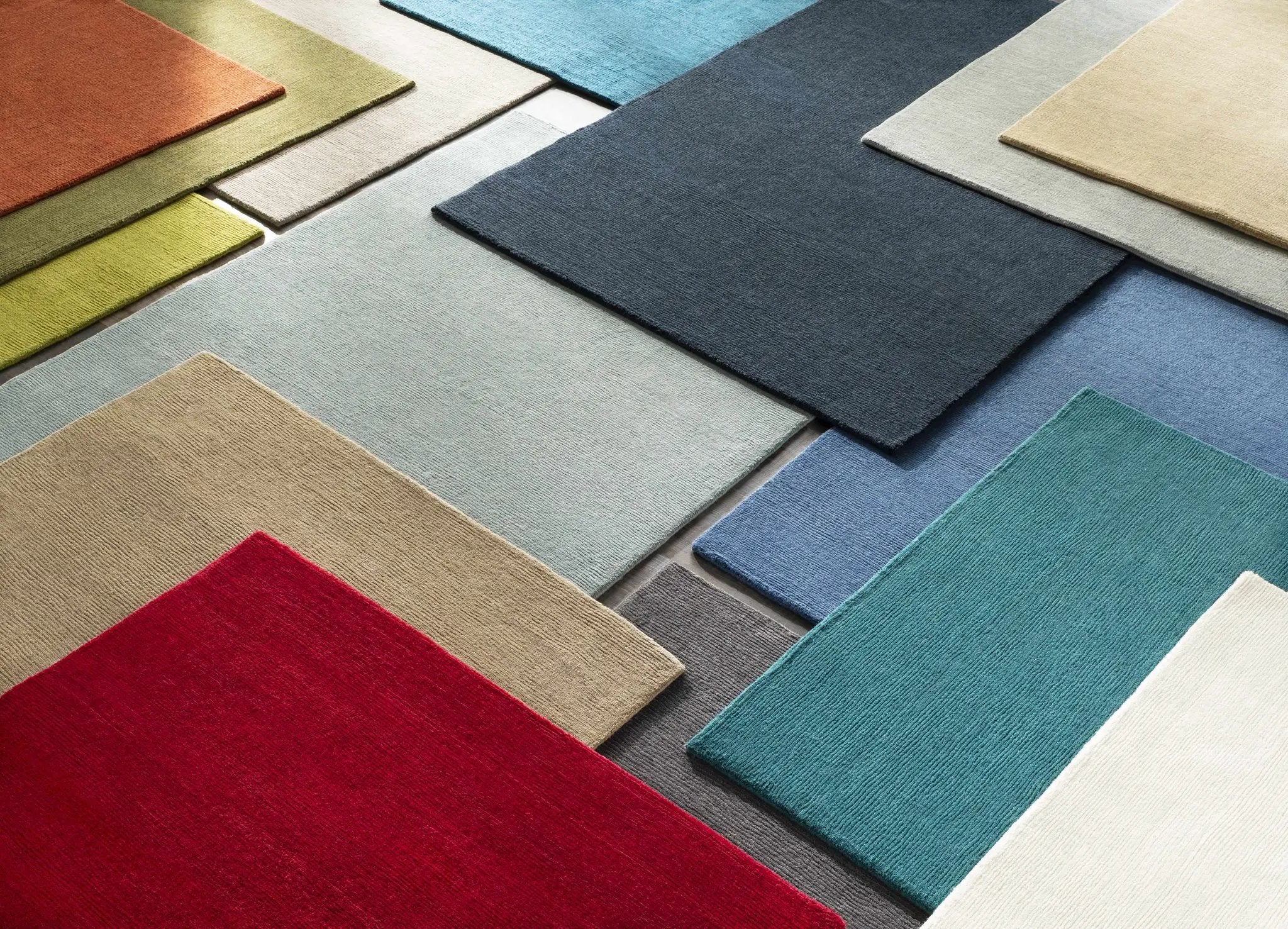 Brockton Solid Orange Wool Rug by Boutique Rugs