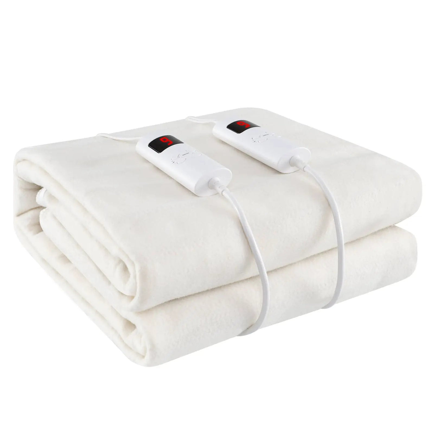 Electric Heated Mattress Pad with Dual Controllers & Auto-Off by DirectDeals
