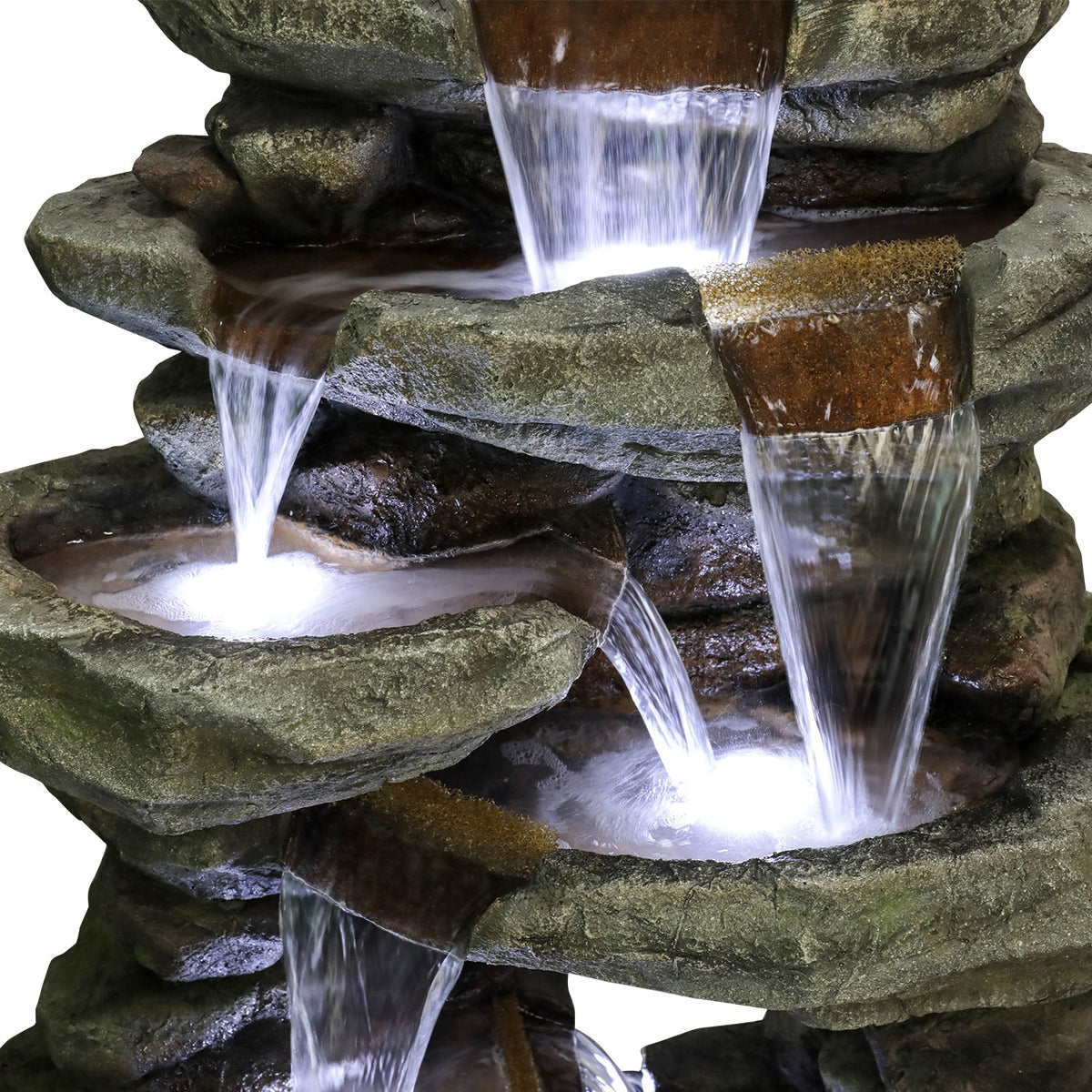 Resin Rock Waterfall Fountain Large 60 Inch 7 Tier, photo 11 of 13