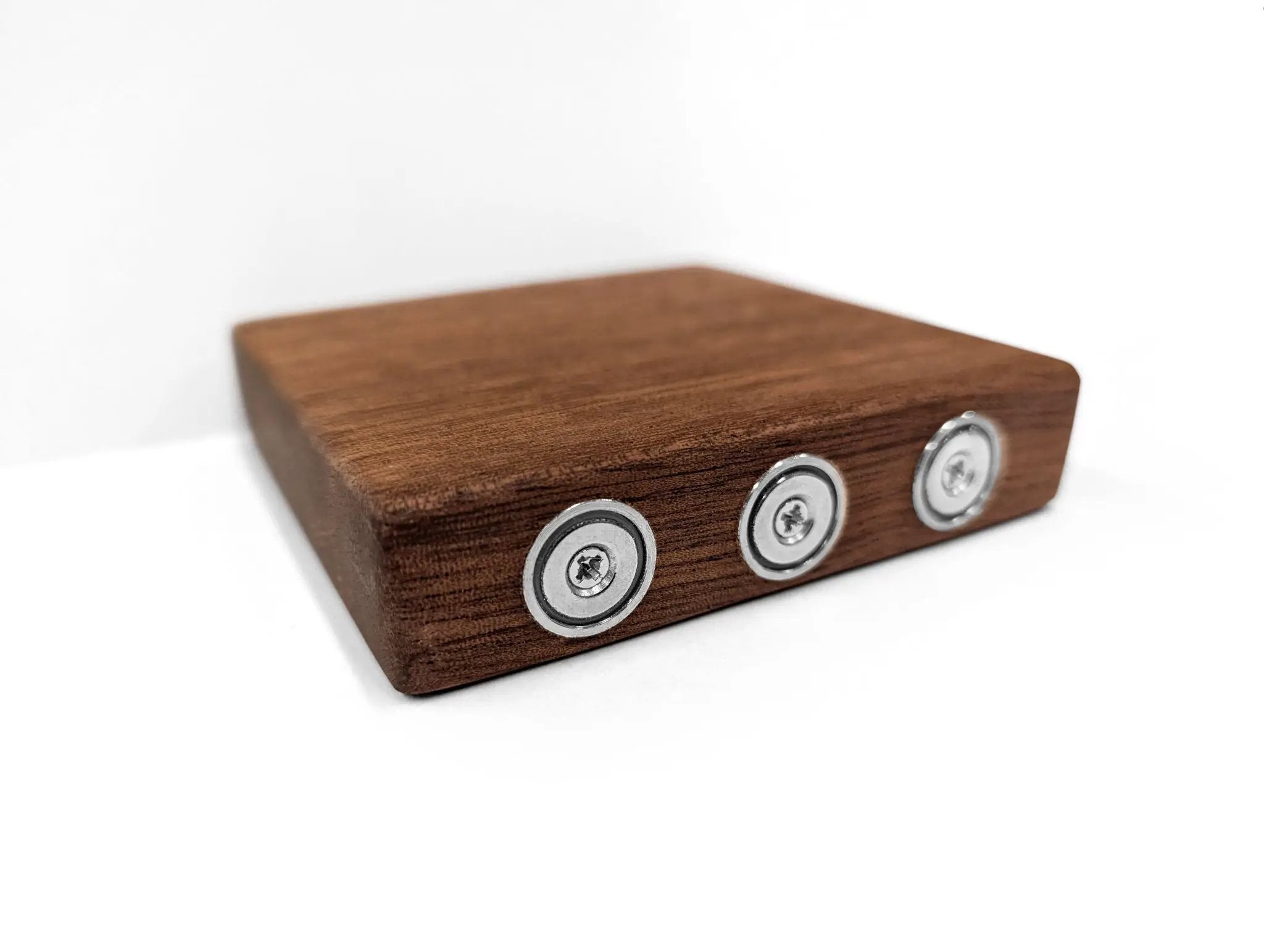 Magnetic Square Shelf in Mahogany by NookWoodworking