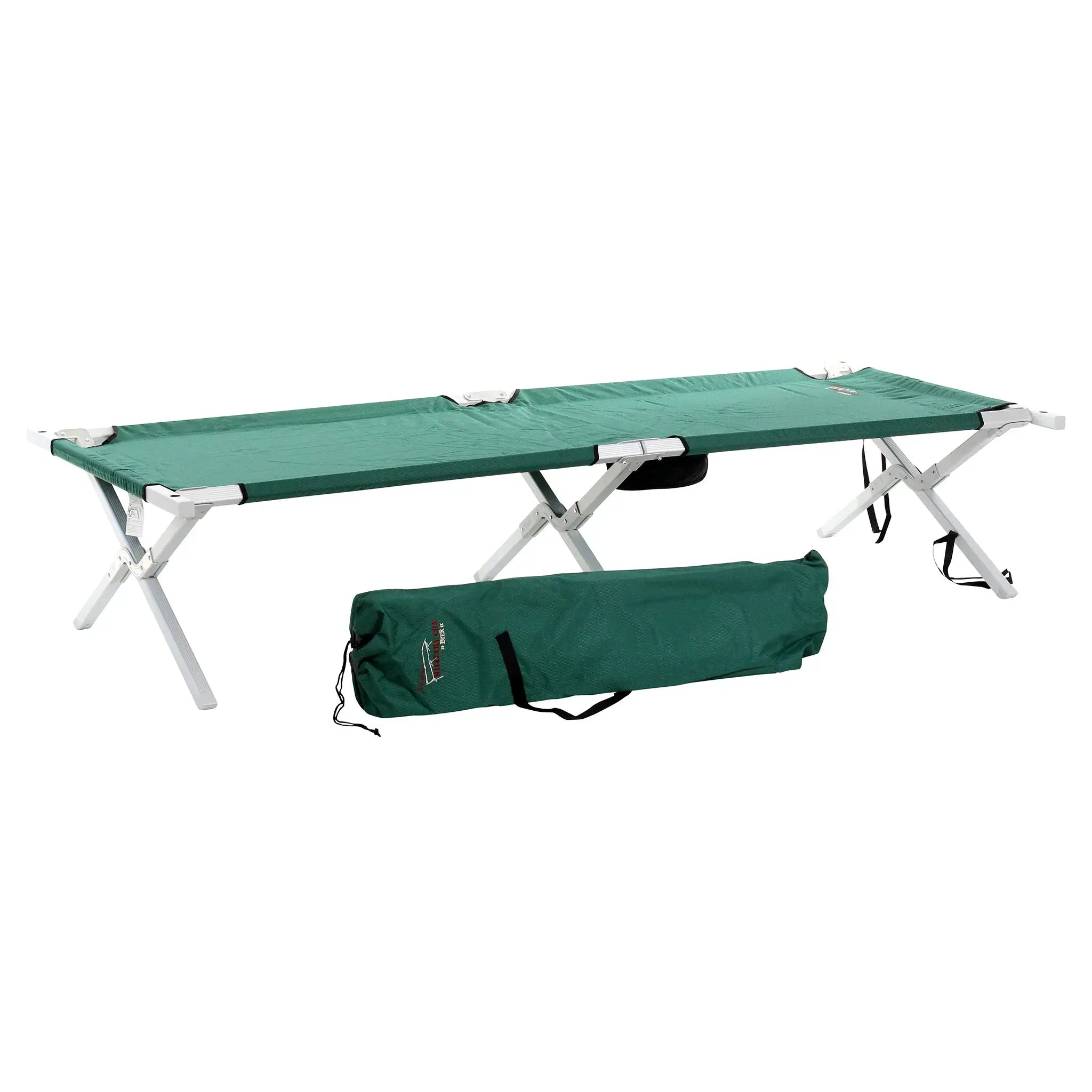 Maine Military Cot HD – Heavy-Duty Full-Size Aluminum Cot with 375 lb Capacity by Outdoor-USA®
