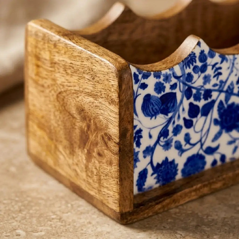 House of Avana Mango Wood Cutlery Stand by House Of Avana