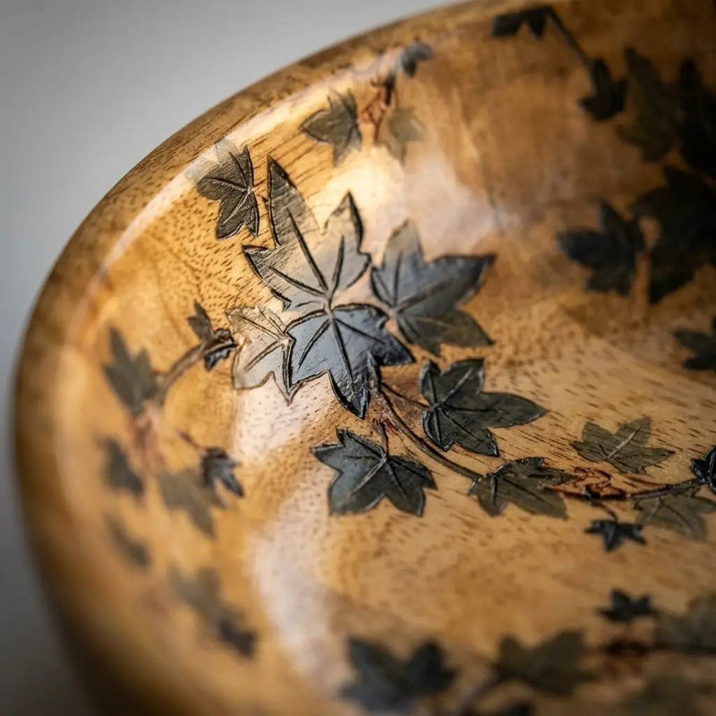 House of Avana Transparent Leaf Shape Mango Wood Bowl by House Of Avana