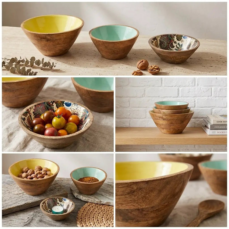 House of Avana Mango Wood Bowl Set of 3 by House Of Avana