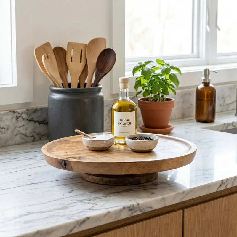 House of Avana Mango Wood Lazy Susan Turntable by House Of Avana
