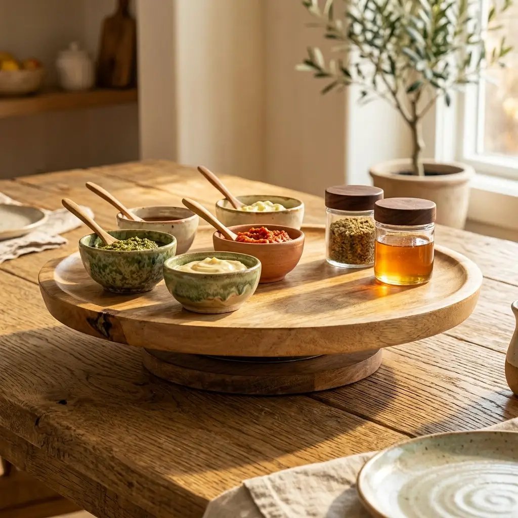 House of Avana Mango Wood Lazy Susan Turntable by House Of Avana