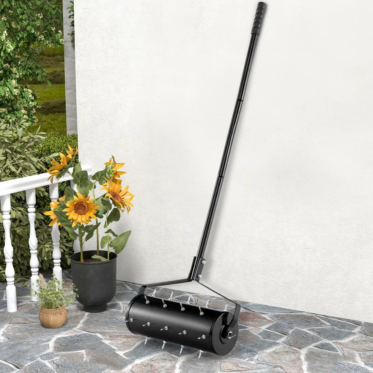 18/21 Inch Manual Lawn Aerator with Detachable Handle by DirectDeals