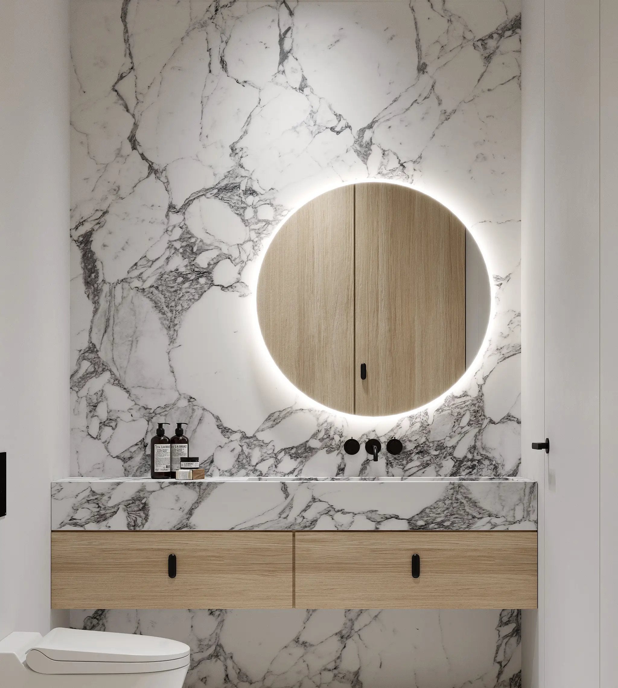 Zeek 32" BackLit LED lighted Round Bathroom Wall Mirror M-RN32 CLEARANCE* by ZEEK