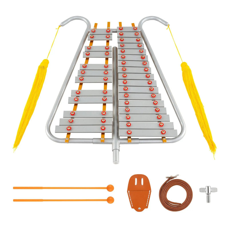 Marching Glockenspiel 29 Note Bell Lyre for Marching Band-Silver by DirectDeals