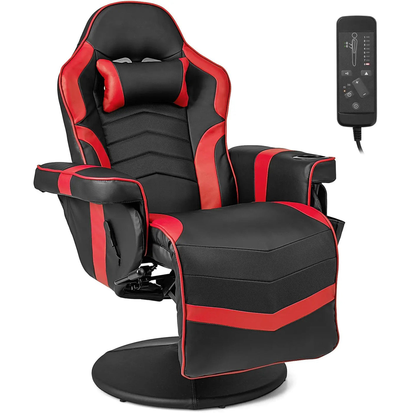 Massage Video Gaming Recliner Chair with Adjustable Height by DirectDeals