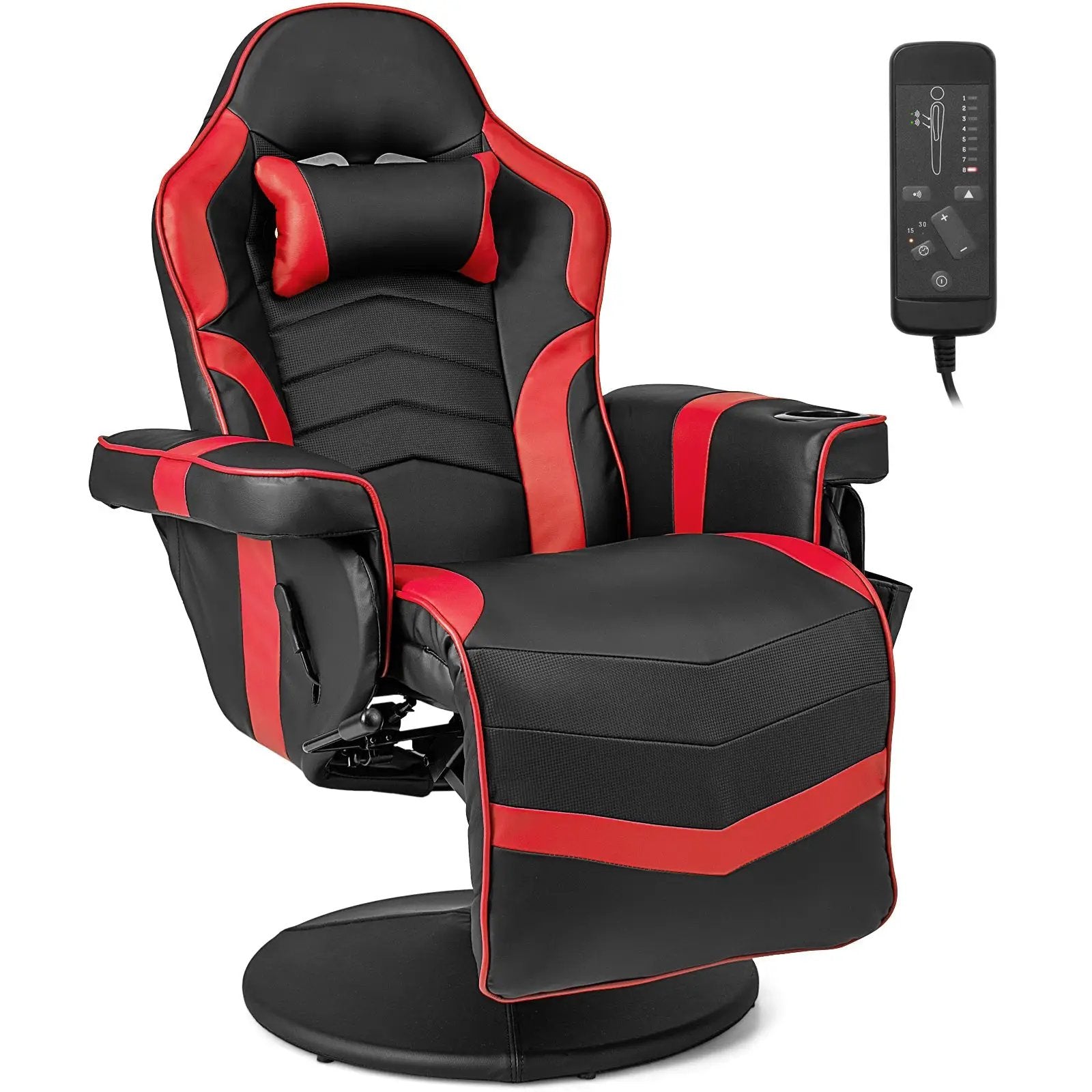 Massage Video Gaming Recliner Chair with Adjustable Height by DirectDeals