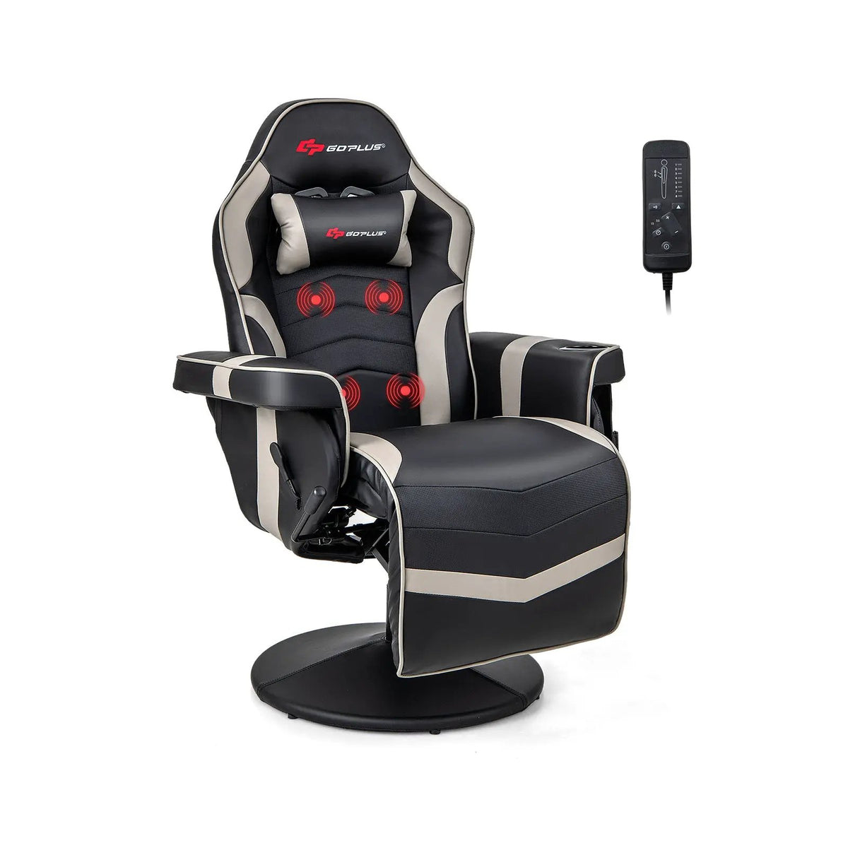 Massage Video Gaming Recliner Chair with Adjustable Height by DirectDeals