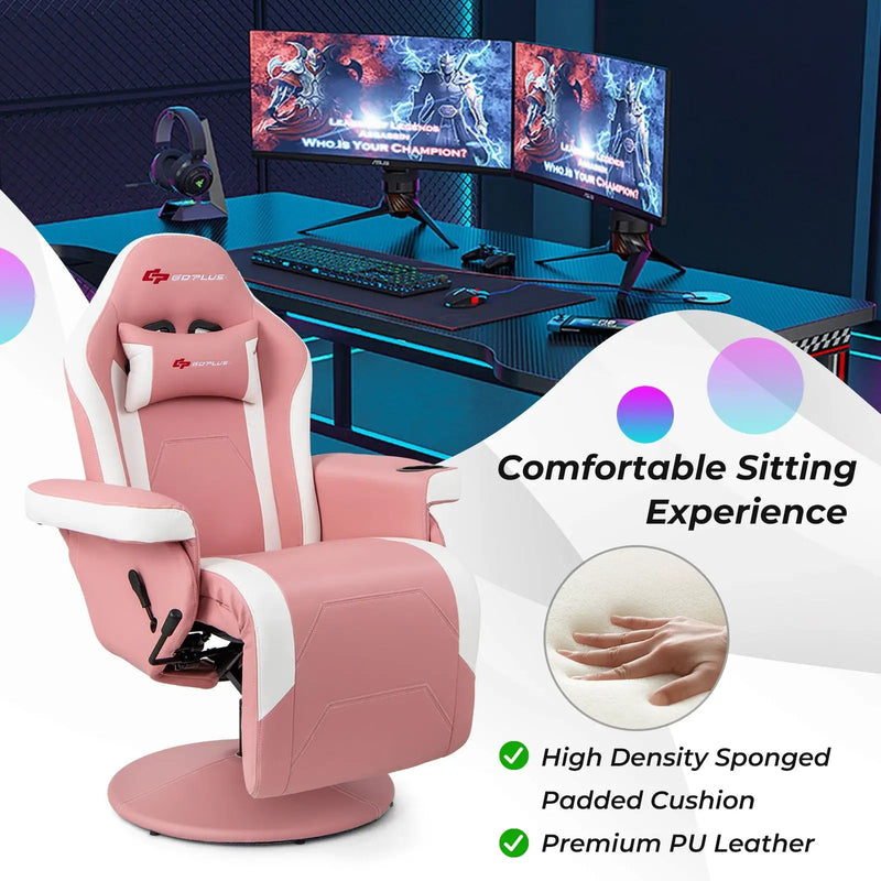 Massage Video Gaming Recliner Chair with Adjustable Height by DirectDeals