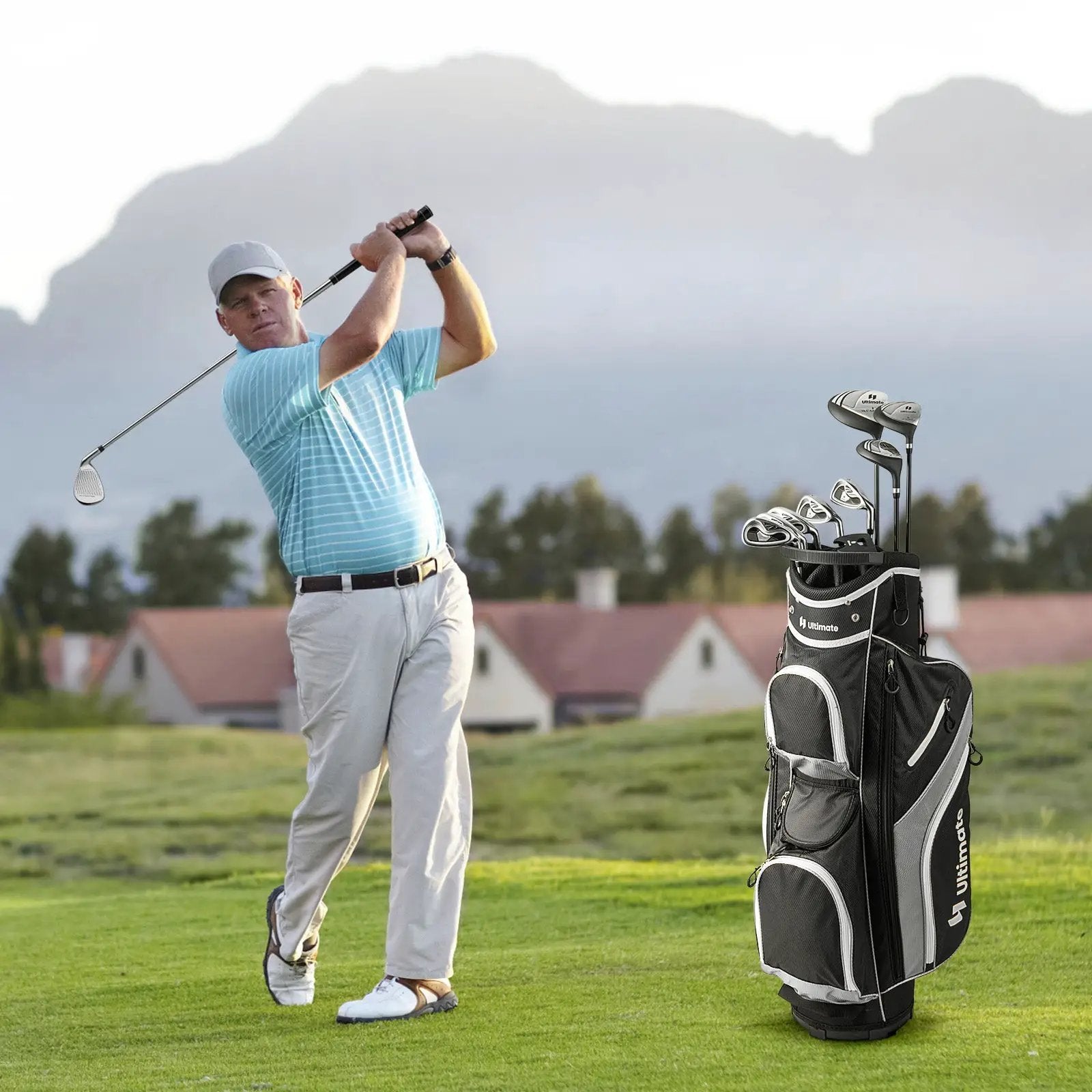 Men's 9 Pieces Complete Golf Club Set by DirectDeals