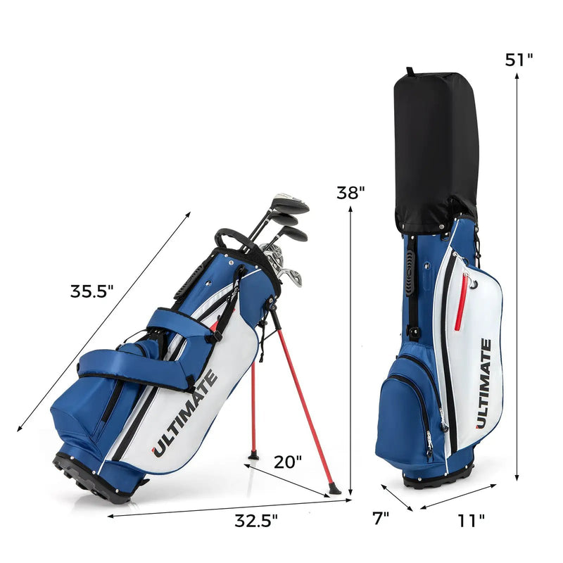 Mens LeftHanded Complete Golf Clubs and Bag Set Portable Lightweight Golf Stand Bag by DirectDeals