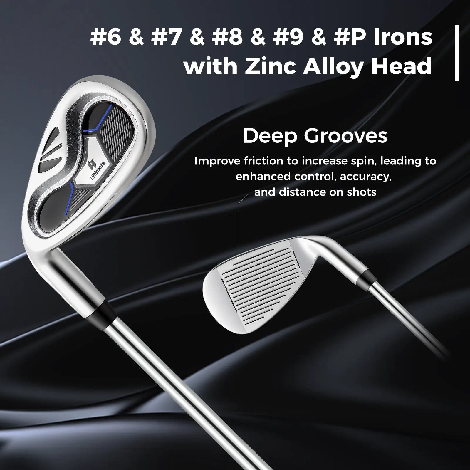 Mens LeftHanded Complete Golf Clubs and Bag Set Portable Lightweight Golf Stand Bag by DirectDeals